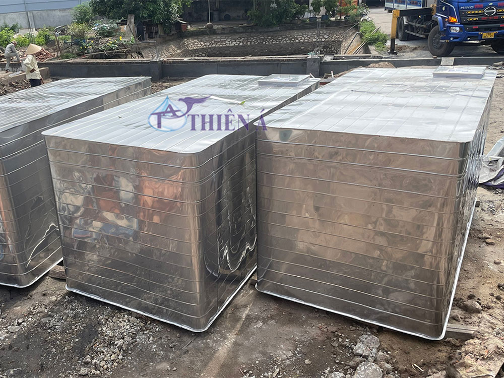 Bể vuông inox Thiên Á 5000L chôn ngầm hoặc đặt nổi